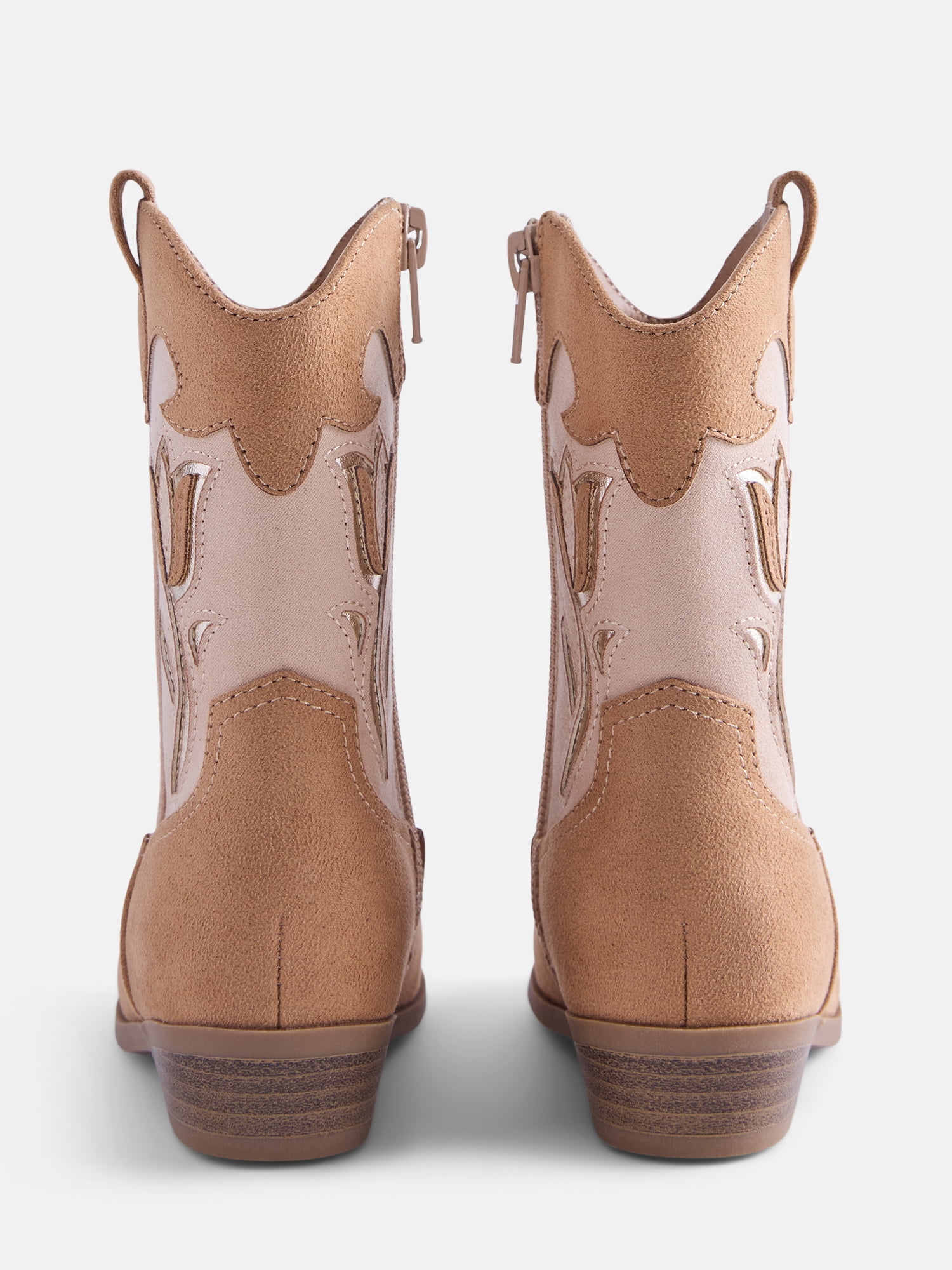 Wonder Nation Toddler, Little, & Big Girls Tulip Flower Cutout Western Boots