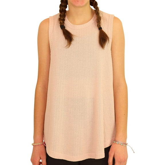 P.J. Salvage Womens Thermal Pajama Sleep Tank Top, Pink, Small