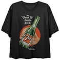 thumbnail image 5 of 7UP The Fresh Up Family Drink Crew Neck Short Sleeve Women's Black Crop Top-Medium, 5 of 7