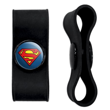 Superman Classic S Shield Logo Headphone Earbud Cord Wrap – Charging Cable Manager – Wire Organizer Set of 2