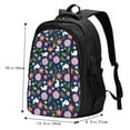 thumbnail image 5 of Daiia Floral Rabbit Pattern USB Charging Backpack for Men and Women, Anti-Theft Backpack,Travel Backpack,School Backpack,College Backpack,Laptop Backpack, 5 of 7