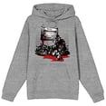 thumbnail image 5 of Freddy Vs. Jason Springwood Art Long Sleeve Gray Heather Women's Hooded Sweatshirt-3XL, 5 of 7