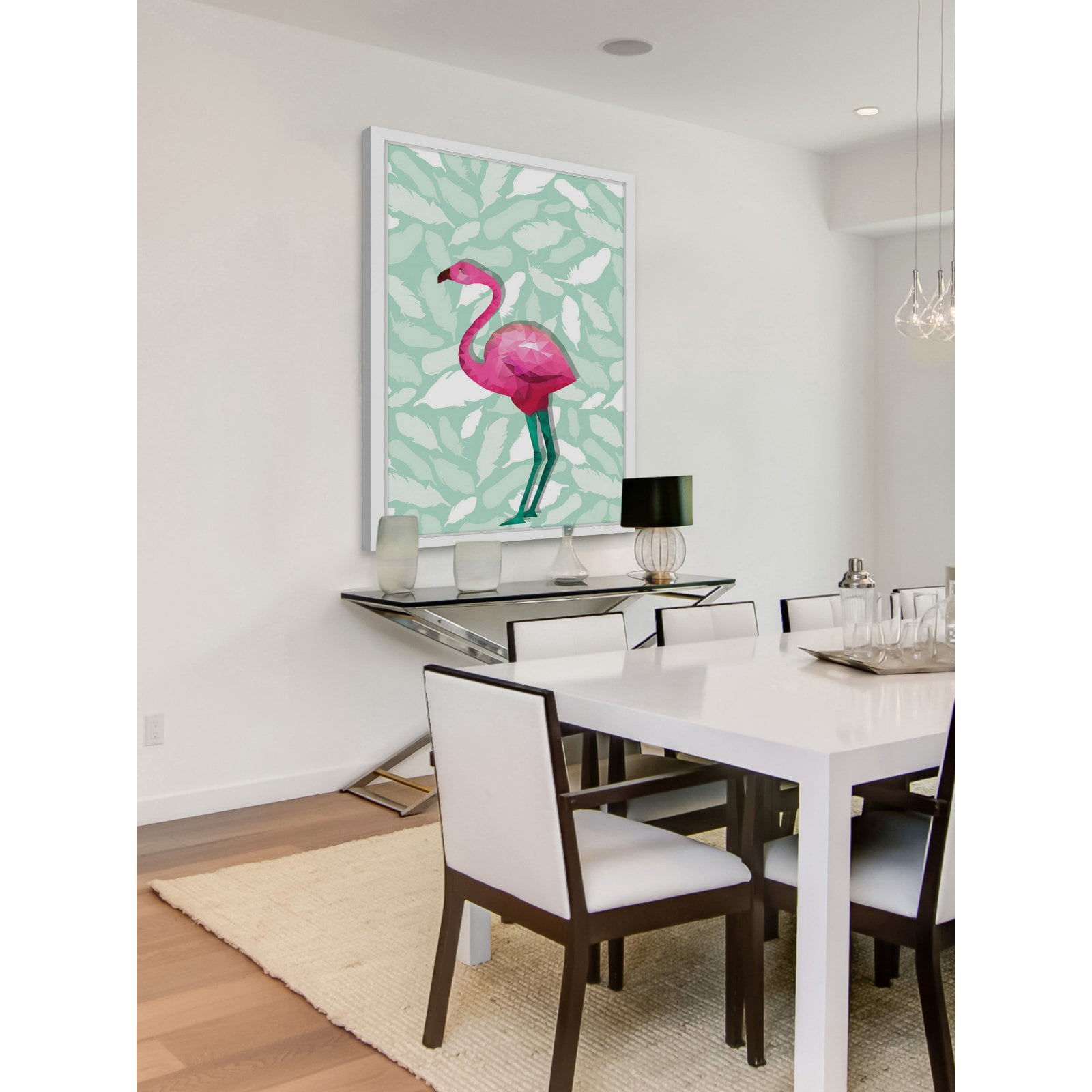 Marmont Hill "Fuchsia Flamingo" Framed Painting Print