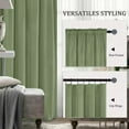 thumbnail image 2 of Sage Green 52 X 90 Velvet Curtains for Bedroom & Living Room, Thermal Insulated Light Filtering Drapes, Noise Reducing Rod Pocket Window Treatments, 2 Panels, 2 of 5
