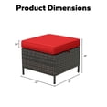 thumbnail image 4 of Meetleisure Outdoor PE Rattan Ottoman, Set of 2, Red, 4 of 7