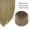 thumbnail image 4 of SHCKE Secret Hair Extensions 22 Inch Invisible Light Brown To Light Blonde Hair Extension Hidden Straight Hair Extensions with Transparent Wire Removable Secure Clips Fish Line Extensions, 4 of 6