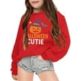 thumbnail image 2 of MUXiin Halloween Hoodies Kids Pumpkin Print Long Sleeve Loose Fit Pullover Sweatshirt For Kids Casual Fall Outfit for 13-14 Years, 2 of 3