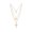 Golden, variant on Women's Multilayer Cross Disc Necklace With Alloy Chain
