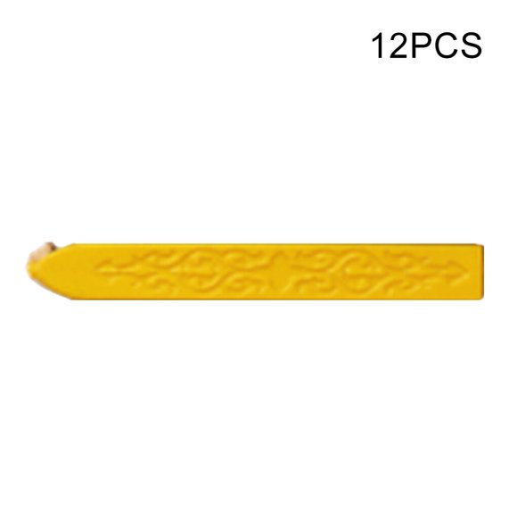 VONKY 12 Pieces Sealing Wax Arrow Pattern Sealing Wax Melt Signet for Birthday Easy to Use and Clean with Vintage Luster for Wine Jars yellow