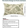 thumbnail image 3 of Vintage Floral Bird Lumbar Pillow Covers 12x20 Inch Set of 2 Olive Green Flowers Leaves Decorative Throw Pillows For Couch Chinoiserie Pillow Cases Home Decor For Sofa Bed Porch Living Room Outdoor, 3 of 6