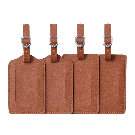 Sherry Genuine Leather Luggage Tag for Suitcases ID Tags Bag Tags for Luggage (4 Pack)