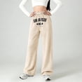 thumbnail image 2 of XEGLSBU Girls Pants Size 14-16 Tall/Long Slim Letter Print Girls Casual Wide Leg Pants Loose Fit Comfortable Trousers for Child Khaki Size 12-13 Years, 2 of 4
