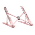 thumbnail image 1 of Soporte para portátil de escritorio, portátil, soporte para portátil, aleación de aluminio, elevador universal con ventilación y refrigeración para Rosa, 1 of 8