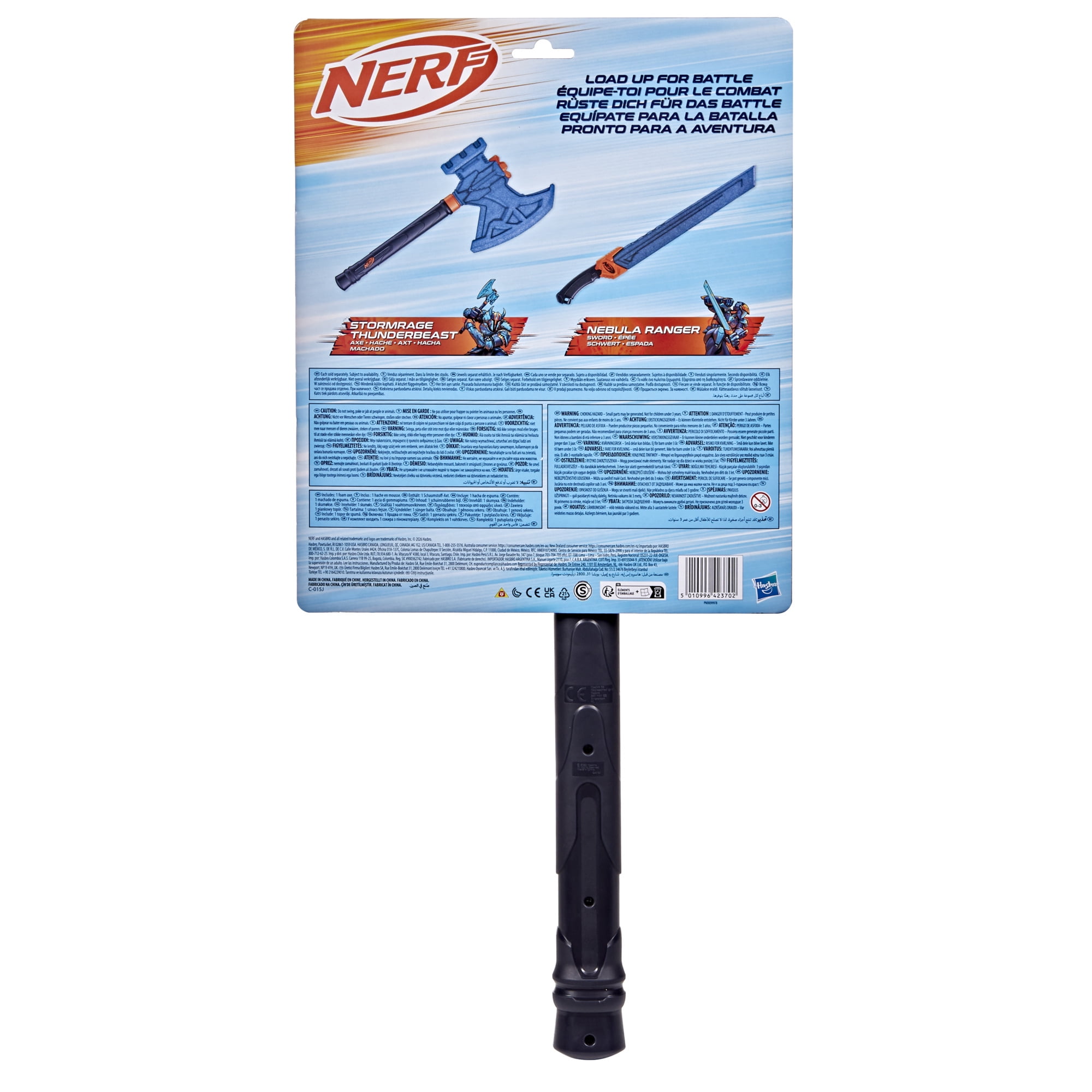 Nerf Storm Rage Thunderbeast Axe, Foam Head, 21” Axe, Nerf Toy, 6+