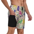 thumbnail image 2 of Daiia Colorful Poodle Dog Mens Swim Trunks Swim Shorts Quick Dry Swim Shorts with Mesh Lining Pockets-Large, 2 of 9