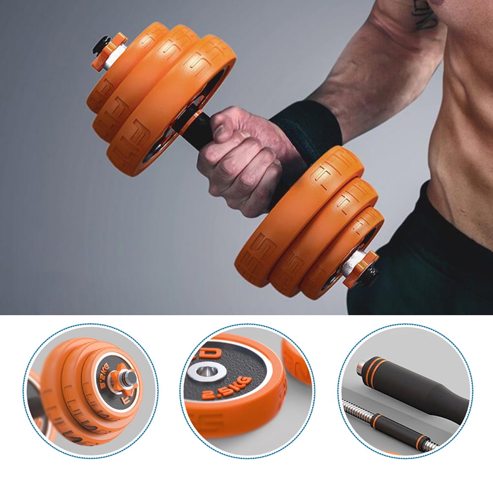 30kg/66lb Adjustable Fitness Weight Set Dumbbell Barbell Home Gym Equipment Exer 