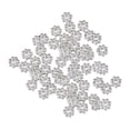 thumbnail image 1 of 保色18K真金雪花片 包金4m齿轮隔片手链手工串珠隔珠 DIY配件 D89 厚银[真金保色] 6mm 齿轮雪花片[50 Piezas/包], 1 of 8