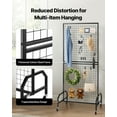 thumbnail image 3 of VEVOR 2 Packs Grid Wall Panel 2.9 x 5.9 ft Wire Display Rack with Wheels & Hooks, 3 of 9