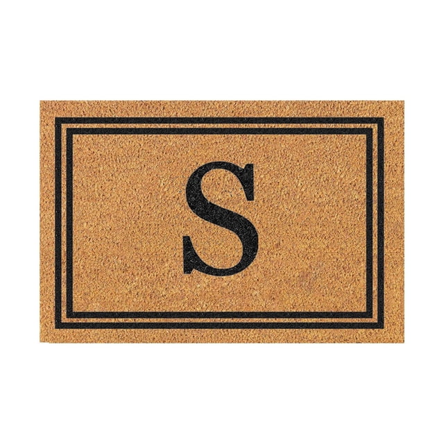 NANDIYNZHI Tapis de Sol Classique Imprimé Lettres Anglaises Marron Dacron ** (Liquidation)