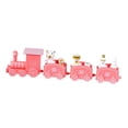 thumbnail image 1 of Tren navideño, juego de tren navideño, decoración decorativa, regalos para niños pequeños, adorno para tarta. Rosa, 1 of 8