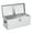 Silver color, variant on Ataucjin Truck Bed Tool Box, Heavy Duty Aluminum with Sliding Shelf, Diamond Plate ToolBox for Pick Up Truck RV Trailer, Trailer Toolbox Storage with Side Handle, Lock and Keys