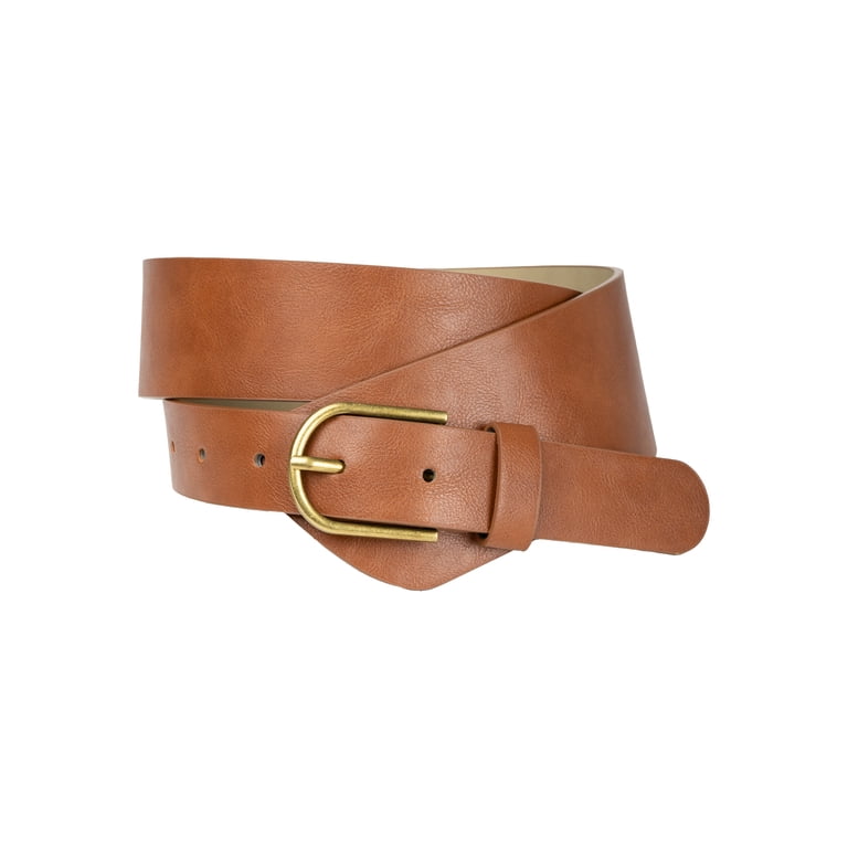 No Boundaries Women's Off Waist Belt, Cognac photo 1