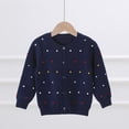 thumbnail image 3 of URMAGIC Toddler Girls Crewneck Cardigan Sweaters Long Sleeve Kids Button Cotton School Uniform Knit Tops Outwear, 3 of 12