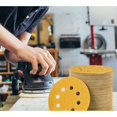 thumbnail image 3 of Pack of 100 sanding discs Ø 125 mm grain with 8 round holes Hook and loop for eccentric sander 5inch（P320）.., 3 of 5