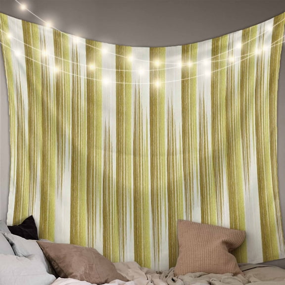 Yellow Striped Tapestry for Bedroom Wall Hanging Tapestry, Modern Abstract Art Ceiling Backdrop Tapestries Poster Blanket Wall Decor for Teens Room Living Room Dorm 59" x 79"