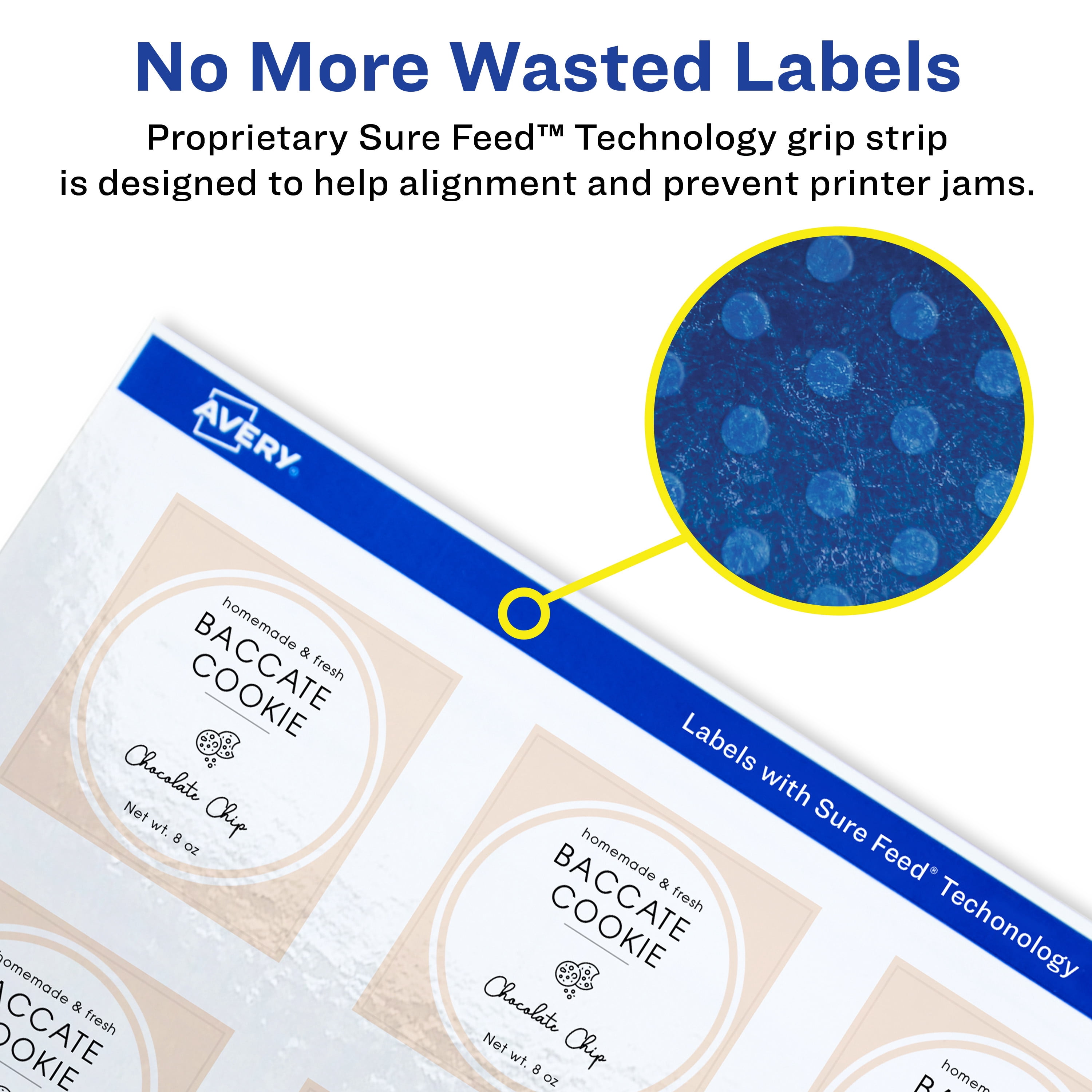 Avery Glossy White Square Labels, 1.5" x 1.5", 200 Total