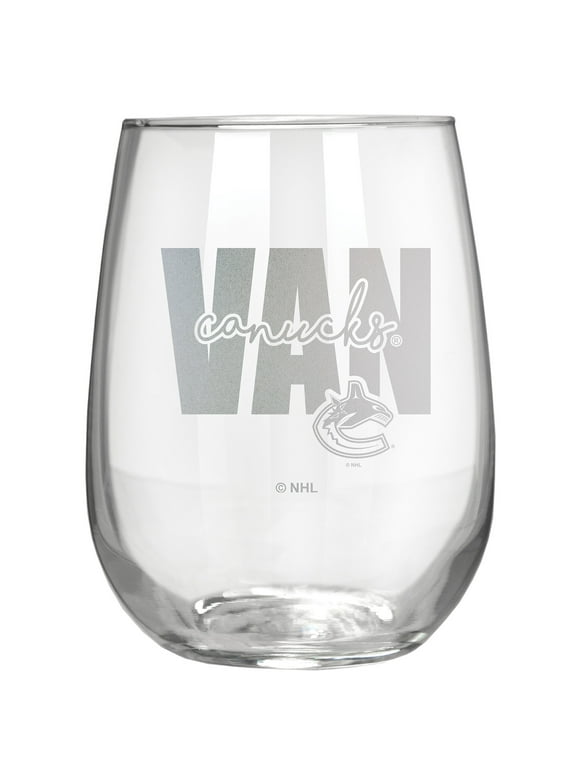 Vancouver Canucks Etched 17oz. City Stemless Wine Glass