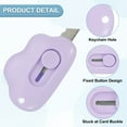 thumbnail image 3 of Uxcell Box Cutters, 4 Pcs Retractable Letter Opener Cloud Shaped Small Package Opener Envelope Slitter, Purple (2.4x1.5Inch), 3 of 5