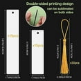 thumbnail image 3 of WHEANG 30Pcs Metal Sublimation Blanks Bookmarks Double Side Heat Transfer Printing With 30Pcs Colorful Tassels For Making Personalized Bookmarks And Souvenirs(3.2×12cm), 3 of 7