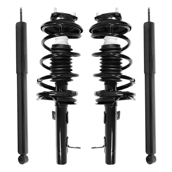 Unity Automotive Front & Rear Complete Strut Assembly Shock Kit Fits 2000-2005 Ford Focus, 4-11061-252030-001