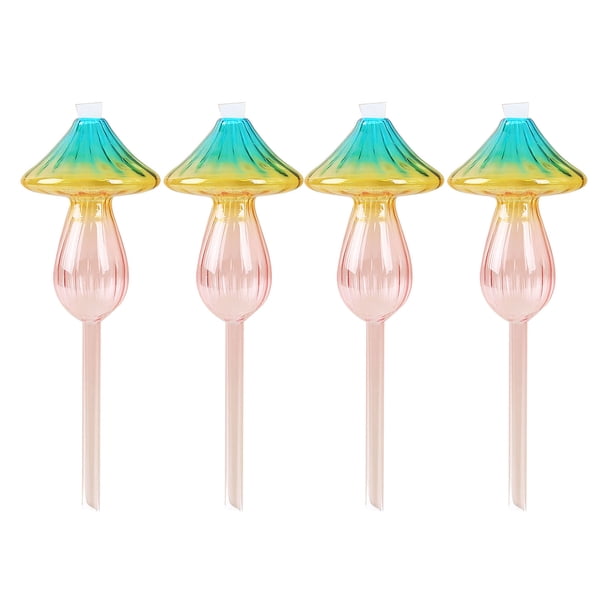 Bulbos de autorriego para plantas de interior, globos de riego para plantas de setas, inserto de maceta, bulbos de riego de fresa para jardineros domésticos ocupados, plantas en maceta