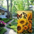 thumbnail image 4 of PHYHOO Sunfolwers Rose Bird Summer Garden Flag Double-side Home Outdoor Yard Garden Flag Decoration White, 4 of 6