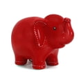 thumbnail image 1 of Child to Cherish Ceramic Stitched Elephant Piggy Bank, Red, 1 of 4