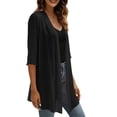 thumbnail image 6 of Yievot Womens Chiffon Open Front Cardigan Half Sleeve Lightweight Breathable Casual Cardigans, 6 of 7