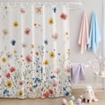 thumbnail image 2 of Shower Curtain Wildflowers Shower Curtains for Bathroom Decor, Waterproof Polyester Shower Curtain Set with Hooks, Extra Long 72" x 78" Farm Floral Branch, 2 of 9