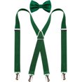 thumbnail image 1 of GFDYREE 2.5CM Men's Solid Formal Banded Bow tie & Suspenders Sets 4-Clip, 1 of 6
