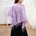 thumbnail image 2 of Châle en Dentelle Élégant pour Occasions Formelles Foulard Polyvalente Triangle pour Robe de Soirée de Mariée et Fête, 2 of 4