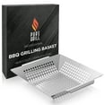 thumbnail image 6 of Pure Grill BBQ Vegetable Grilling Basket, Stainless Steel Wok Grill Basket, 6 of 7