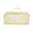 thumbnail image 1 of 1 Pc Bolsa de Maquillaje de Gran Capacidad para Vacaciones de Tela de Malla Beige, 1 of 5