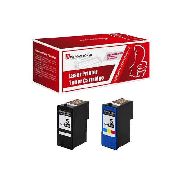 Awesometoner Compatible Inkjet Cartridge Replacement for Dell M4640 M4646 (Series 5) for Dell 922, 924, 942, 944, 946, 962, 964, 922, 924, 942, 944, 962, 964 (Black Color, 2-Pack)