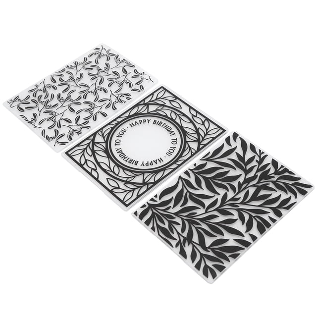 Carpeta de relieve de plástico Bling Bling 3 piezas para manualidades de papel