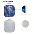 thumbnail image 4 of Binienty Blue Jellyfish Sunshade Visor 2-Piece Foldable Car Windshield Sun Shade Sun Shade for UV Protection Auto Interior Protector Easy Installation Fit Most Car, Truck, Suv, or Van, 4 of 5