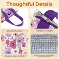 thumbnail image 4 of Pioneer Flower Floral Print Pattern Insulated Lunch Bag for Women & Adults,Large Portable Soft Cooler Lunch Bag,Thermal Food Storage Tote with Pearl Cotton,8.66L,8.75x5.75x9.5 Inch, 4 of 6