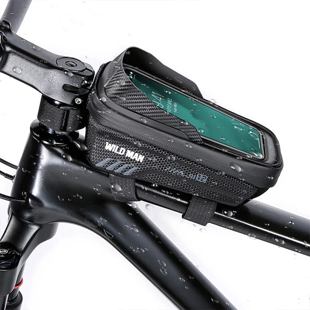 Bike Phone Bag Waterproof Top Tube Bag Bicycle Touchscreen Phone Mount