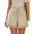thumbnail image 2 of Women'S Shorts Summer Casual Loose Elastic Waist Drawstring Lace Boho Beach Cover Up Shorts Color S, 2 of 10