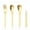Gold #0, variant on 4-Piece Stainless Steel Cutlery Set | Hammered Design | Includes Coffee Stirrer, Teaspoon, Spoon & Dessert Fork | Dishwasher Safe